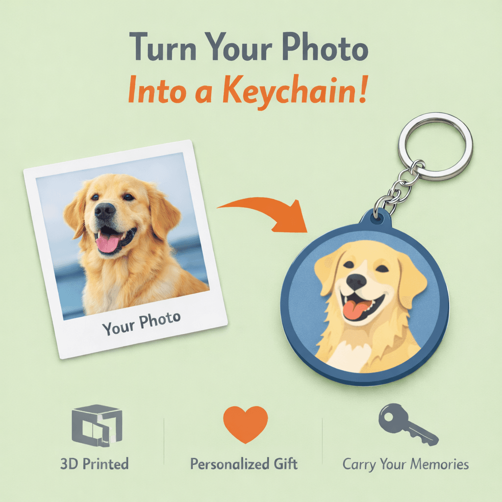 Custom photo keychains – 3D printing service